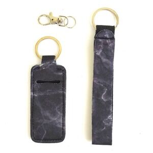 5 for $25 Keychain Tie Dye Wrist Strap Lip Balm Holder Keychain Lipstick